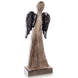 figurka-aniol-31-cm-drewno-mango-srebrne-skrzydla-na-podstawie