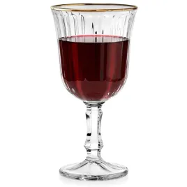 kieliszek-ryflowany-220-ml-zloty-rant-do-wina-deserow-napojow