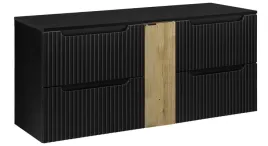 czarna-szafka-pod-umywalke-blat-140-cm-wiszaca-ryflowane-fronty-1d4s-dab