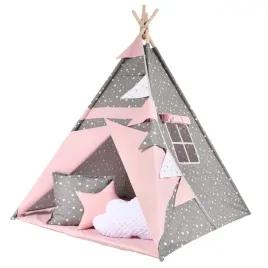 namiot-tipi-wigwam-dla-dzieci-do-pokoju-zestaw-poduszki-rozowy-dreamland