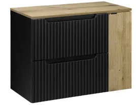 czarna-szafka-pod-umywalke-80-cm-wiszaca-ryflowane-fronty-1d2s-dab-blat