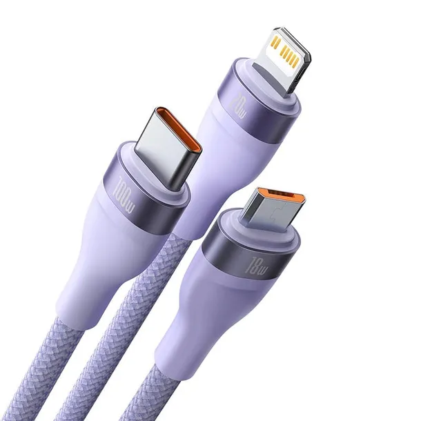 kabel-usb-3w1-baseus-flash-series-2-usb-c-micro-usb-lightning-100w-1-kolor-fioletowy