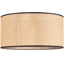 abazur-rustykalny-okragly-walec-tuba-40cm-juta-bezowy-czarny