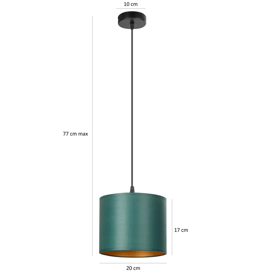 lampa-wiszaca-pojedyncza-loft-abazur-zielony-zloty