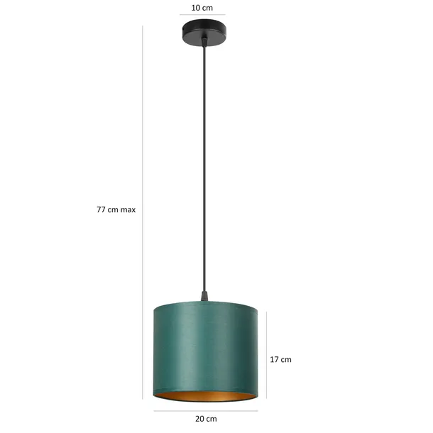 lampa-wiszaca-pojedyncza-loft-abazur-zielony-zloty-stan-opakowania-oryginalne