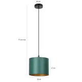 lampa-wiszaca-pojedyncza-loft-abazur-zielony-zloty-stan-opakowania-oryginalne