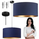 lampa-wiszaca-pojedyncza-loft-40cm-abazur-granatowy-zloty