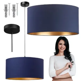 lampa-wiszaca-pojedyncza-loft-40cm-abazur-granatowy-zloty