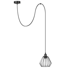 lampa-wiszaca-pajak-pojedynczy-diament-brylant-loft-czarna