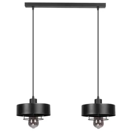 lampa-wiszaca-miska-sprezyna-loft-czarna