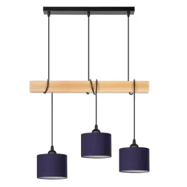 lampa-wiszaca-belka-drewniana-buk-3x-16cm-abazur-granatowy