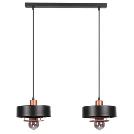 lampa-wiszaca-miska-sprezyna-loft-czarna-miedziana