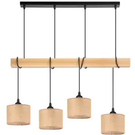 lampa-wiszaca-rustykalna-belka-drewniana-buk-4x-16cm-abazur-juta-bezowy