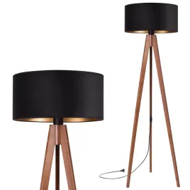 lampa-stojaca-podlogowa-trojnog-drewniany-orzech-abazur-welur-czarny-zloty