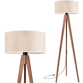 lampa-stojaca-podlogowa-trojnog-drewniany-orzech-abazur-welur-bezowy