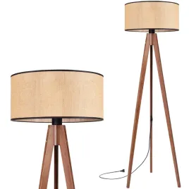 lampa-stojaca-podlogowa-rustykalna-trojnog-orzech-abazur-juta-bezowy-czarny