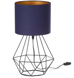 lampa-biurkowa-stolowa-nocna-loft-abazur-granatowy-zloty