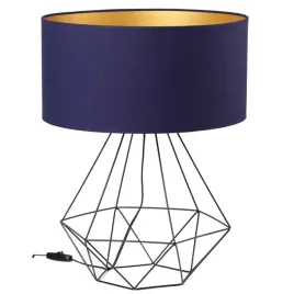 lampa-biurkowa-stolowa-nocna-loft-40cm-abazur-granatowy-zloty