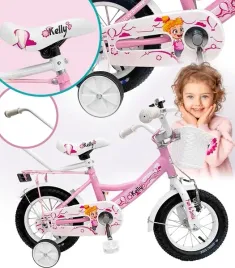 rowerek-dzieciecy-12-cali-rozowy-dzwonek-hamulec-koszyk-bagaznik-kola-boczn