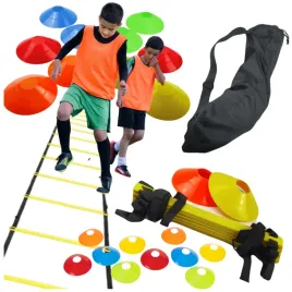 zestaw-pilkarski-drabinka-pacholki-trenazer-dla-mlodego-pilkarza-sportowca