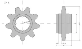 kolo-zebate-podajnika-z-9-frez-claas