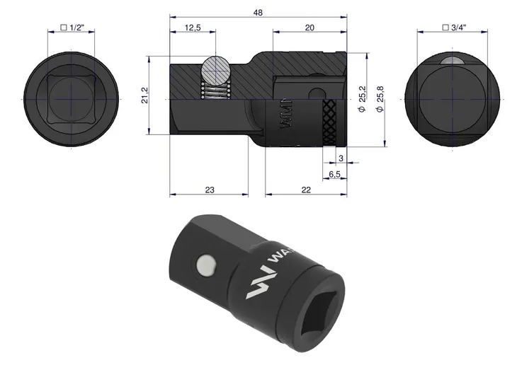 redukcja-1-2-3-4-25mm-warynski-waga-z-opakowaniem-0-15-kg