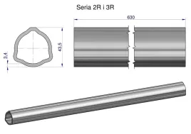 rura-zewnetrzna-2r-i-3r-do-walu-760-przeg-teleskopowego-43-5x3-4mm-635mm