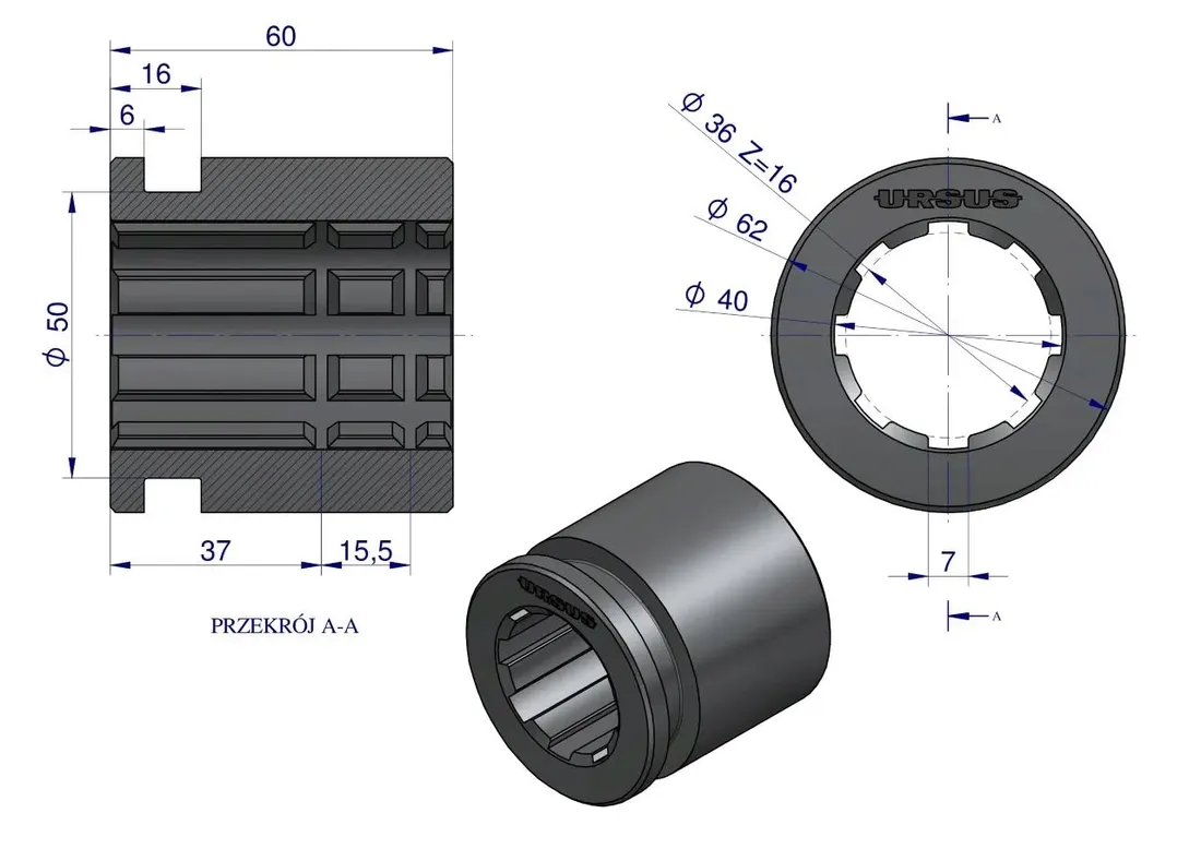 tuleja-przesuwna-wom-c-330-oryginal-ursus
