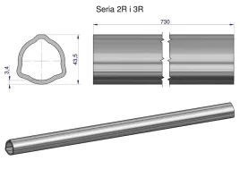rura-zewnetrzna-2r-i-3r-do-walu-860-przeg-teleskopowego-43-5x3mm-735mm