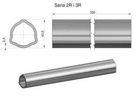 rura-zewnetrzna-2r-i-3r-do-walu-460-przeg-teleskopowego-43-5x3-4mm-335mm