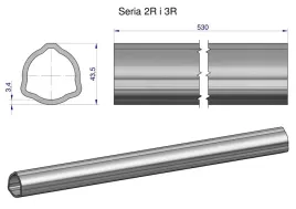 rura-zewnetrzna-2r-i-3r-do-walu-660-przeg-teleskopowego-43-5x3-4mm-535mm
