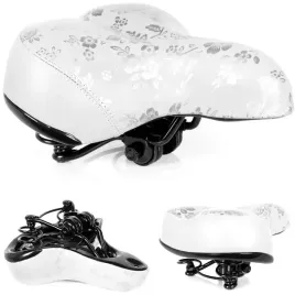 siodelko-rowerowe-biale-w-kwiaty-na-sprezynach