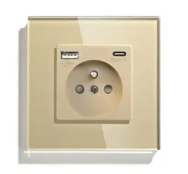 gniazdko-szklane-pojedyncze-usb-a-c-quick-charge-20w-qc-3-1a-kontakt-16a