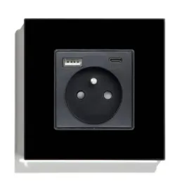 gniazdko-szklane-pojedyncze-usb-a-c-quick-charge-20w-qc-3-1a-kontakt-16a