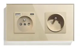 gniazdko-szklane-podwojne-usb-c-kontakt-16a-szklo