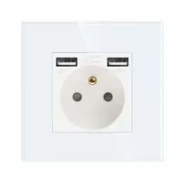 gniazdko-szklane-pojedyncze-2x-usb-a-kontakt-16a