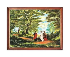 obraz-religijny-droga-do-emaus-rama-z-ornamentem-20-cm-x-25-cm
