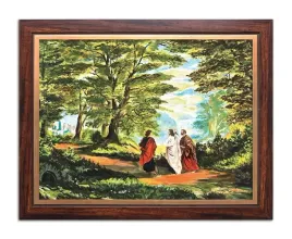 obraz-religijny-droga-do-emaus-rama-zloty-pasek-20-cm-x-25-cm