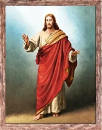obraz-religijny-jezus-chrystus-rama-brazowa-z-przetarciami-50-cm-x-70-cm