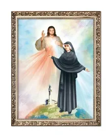 obraz-jezus-milosierny-swieta-s-faustyna-rama-ornament-20-cm-x-25-cm