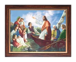 obraz-jezus-nauczajacy-z-lodzi-rama-zloty-pasek-30-cm-x-40-cm