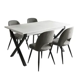 zestaw-mebli-stol-x-art-bialy-mat-4-krzesla-szary-velvet