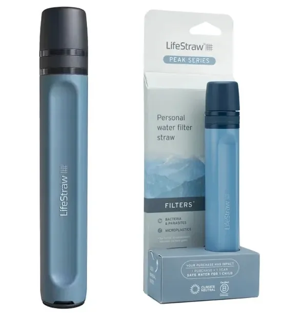 LIFESTRAW PEAK Filtr Turystyczny do Wody 4.000 litr Niebieski Usuwa 99,9%