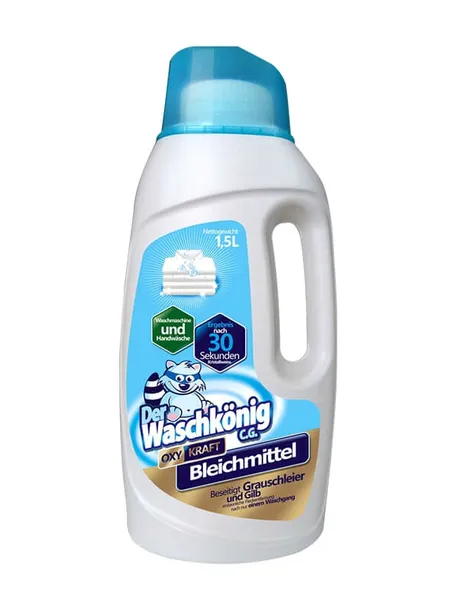 Waschkonig Tlenowy wybielacz w płynie 1500ml usuwa zażółcenia i szarości