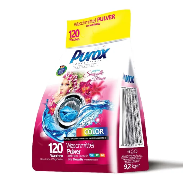 Perfumowany proszek do prania Purox Color 9,2 kg