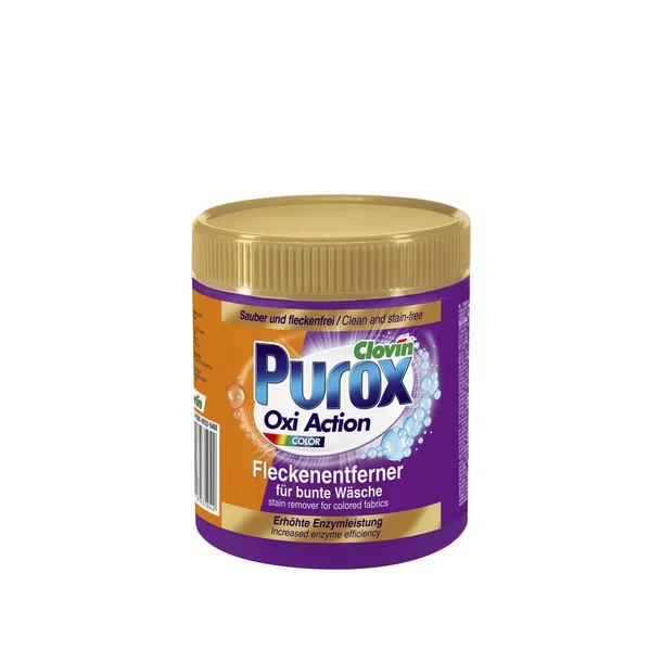 Purox tlenowy odplamiacz proszkowy do tkanin kolorowych 750g