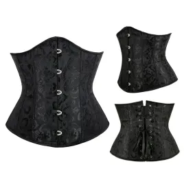 premium-czarny-klasyczny-gorset-wiaznany-underbust