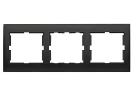 polmark-sigma-ramka-potrojna-pozioma-czarny-mat
