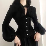 gotycki-czarny-gorset-pas-modelujacy-underbust-stan-nowy