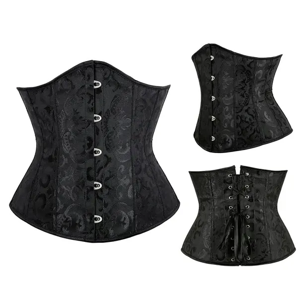 gotycki-czarny-gorset-pas-modelujacy-underbust-stan-nowy-marka-bez-marki
